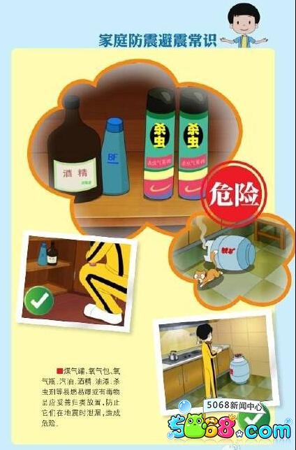 家庭防震避震漫画 教会孩子们 家庭防震避震漫画 教会孩子们