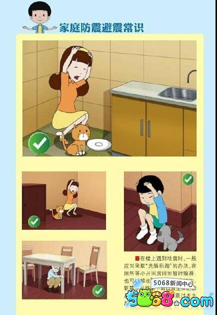 家庭防震避震漫画 教会孩子们 家庭防震避震漫画 教会孩子们
